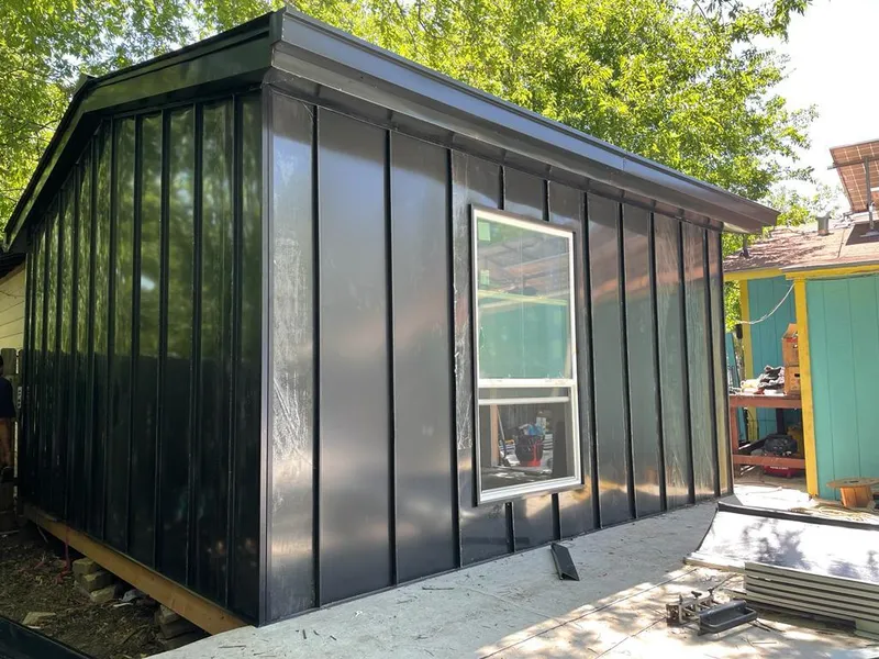 Black standing seam metal wall panels for Metal Roof Installation in Darnestown